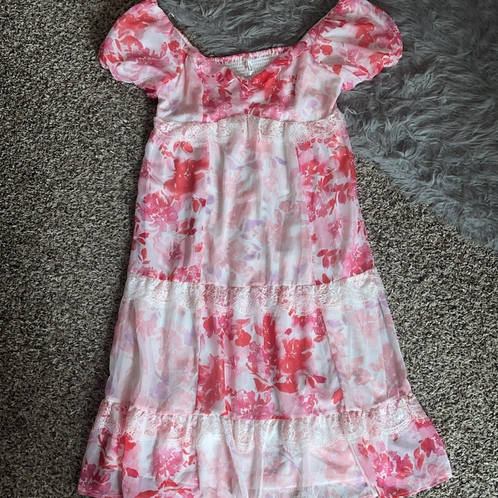 Truth NYC Pink and White Floral Dress - Picture 2 of 10
